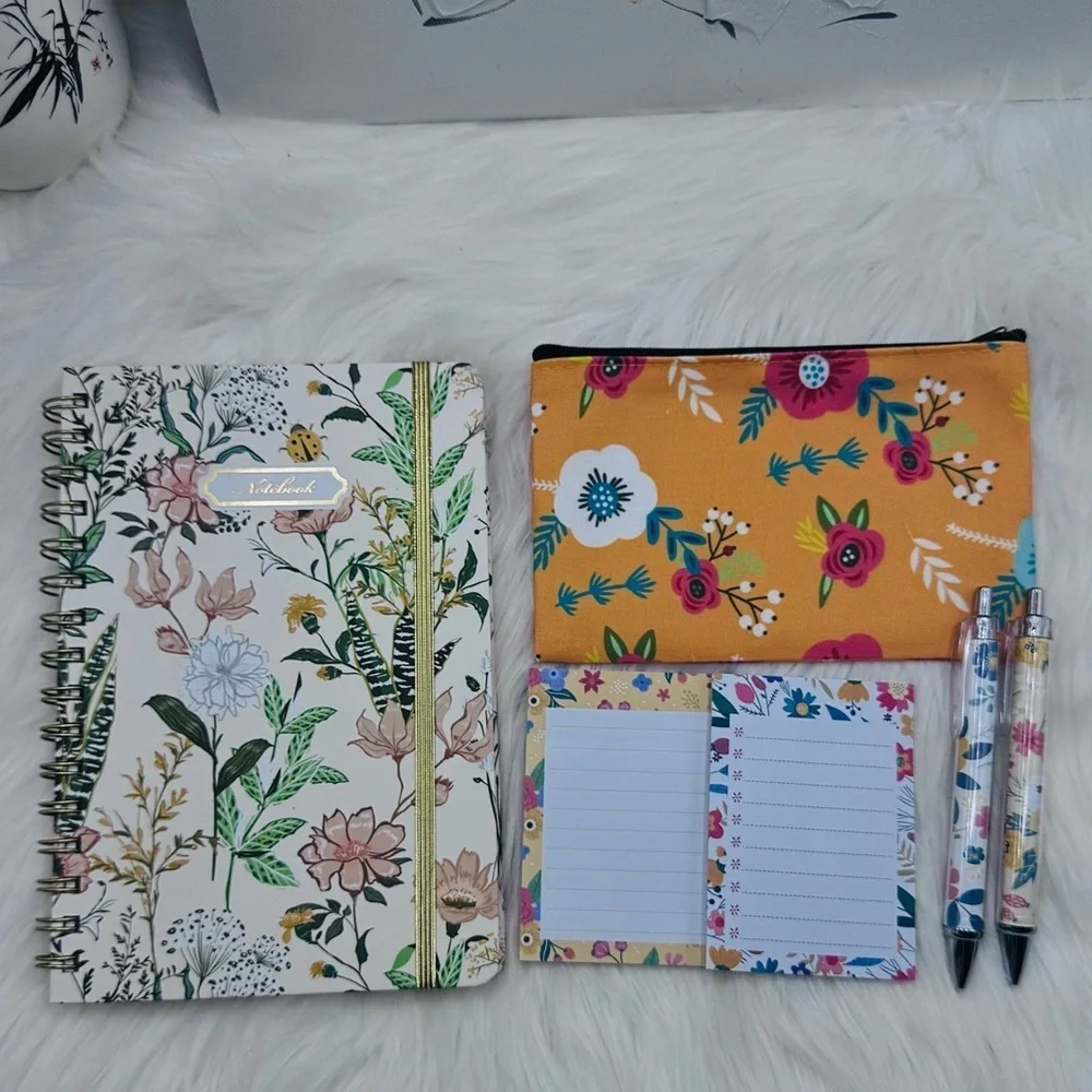 The Notebook Hardcover Floral Stationary Set